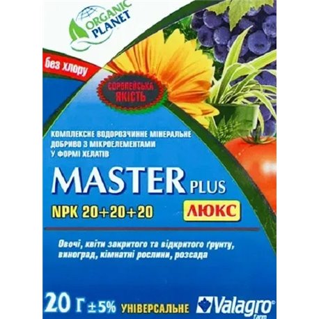 Добриво Мастер люкс 20+20+20   20 г 