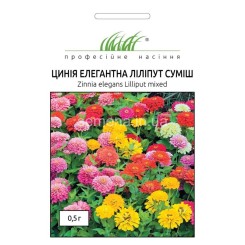 Насіння цинія (майорці) Ліліпут суміш 0,5 гр.